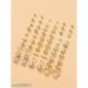 Rare 1 Jewellery For Women Girls Gold Plated Multicolor Pearl & Ad Studs Combo Of 30 Quirky Pairs