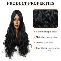 Curly Long Full Head Hair Wig for Women – Natural Looking Wig for Bald Head, Cancer, Alopecia & Hair Loss – Soft, Lightweight & Comfortable