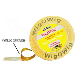 WigOWig™ Hair patch tape Wig tape Double sided Cloth tape Waterproof 25 meters Yellow