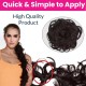 Hair Frill Extension for Women - Wavy Human Hair Blend Hairpiece for Volume & Style (Natural Brown)