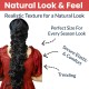 Hair Frill Extension for Women - Wavy Human Hair Blend Hairpiece for Volume & Style (Natural Brown)