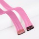 Clip-in Hair Extensions, Straight Synthetic Hair Piece, 20 Inches Long, Single Piece (Pink)