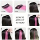 Clip-in Hair Extensions, Straight Synthetic Hair Piece, 20 Inches Long, Single Piece (Pink)