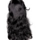 Long Wavy Black Hair Wig for Women | Natural-Look Full Coverage Wig with Side Parting | Soft Waves for Everyday Wear