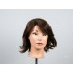 Short Dark Brown Wavy Bob Wig with Side Bangs – Natural Synthetic Everyday Hairpiece