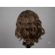 Short Dark Brown Wavy Bob Wig with Side Bangs – Natural Synthetic Everyday Hairpiece