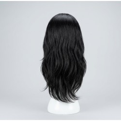 Long Straight Black Wig with Natural Texture – Synthetic Everyday & Cosplay Hairpiece