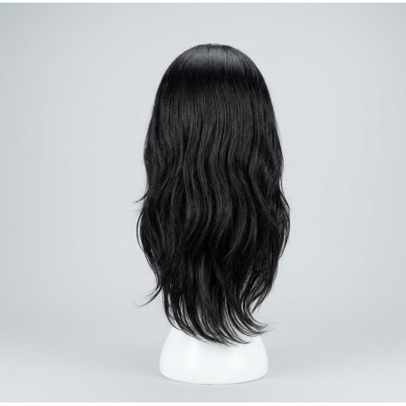 Long Straight Black Wig with Natural Texture – Synthetic Everyday & Cosplay Hairpiece