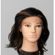 Wavy Black Lace Front Wig with Brown Highlights – Synthetic Shoulder Length Wavy Wig