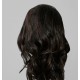 Wavy Black Lace Front Wig with Brown Highlights – Synthetic Shoulder Length Wavy Wig