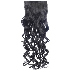 KIS Beautiful Ex-8 Curly Clip-in HAIR EXTENSION with natural Brown Color 100% Human hair blend | Tangle free Hair