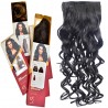 KIS Beautiful Ex-8 Curly Clip-in HAIR EXTENSION with natural Brown Color 100% Human hair blend  Tangle free Hair