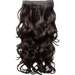 KIS Beautiful Ex-4 Curly Clip-in HAIR EXTENSION with natural Brown Color 100% Human hair blend | Tangle free Hair