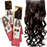 KIS Beautiful Ex-5 Curly Clip-in HAIR EXTENSION with natural Brown Color 100% Human hair blend  Tangle free Hair