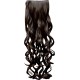 KIS Beautiful Ex-6 Curly Clip-in HAIR EXTENSION with natural Brown Color 100% Human hair blend | Tangle free Hair
