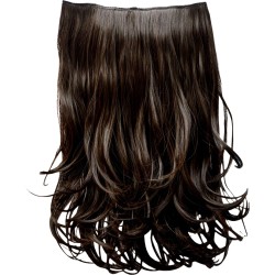 KIS Beautiful Ex-9 Curly Clip-in HAIR EXTENSION with natural Brown Color 100% Human hair blend | Tangle free Hair