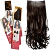 KIS Beautiful Ex-9 Curly Clip-in HAIR EXTENSION with natural Brown Color 100% Human hair blend  Tangle free Hair