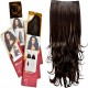 KIS Beautiful Ex-10 Curly Clip-in HAIR EXTENSION with natural Brown Color 100% Human hair blend | Tangle free Hair