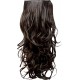 KIS Beautiful Ex-12 Curly Clip-in HAIR EXTENSION with natural Brown Color 100% Human hair blend | Tangle free Hair