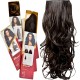 KIS Beautiful Ex-12 Curly Clip-in HAIR EXTENSION with natural Brown Color 100% Human hair blend  Tangle free Hair