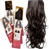 KIS Beautiful Ex-12 Curly Clip-in HAIR EXTENSION with natural Brown Color 100% Human hair blend  Tangle free Hair