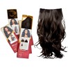 KIS Beautiful Ex-11 Curly Clip-in HAIR EXTENSION with natural Brown Color 100% Human hair blend  Tangle free Hair