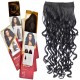 KIS Beautiful Ex-13 Curly Clip-in HAIR EXTENSION with natural Brown Color 100% Human hair blend  Tangle free Hair