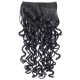 KIS Beautiful Ex-13 Curly Clip-in HAIR EXTENSION with natural Brown Color 100% Human hair blend  Tangle free Hair