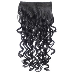 KIS Beautiful Ex-13 Curly Clip-in HAIR EXTENSION with natural Brown Color 100% Human hair blend  Tangle free Hair