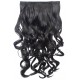 KIS Beautiful Ex-14 Curly Clip-in HAIR EXTENSION with natural Brown Color 100% Human hair blend  Tangle free Hair