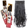 KIS Beautiful Ex-15 Curly Clip-in HAIR EXTENSION with natural Brown Color 100% Human hair blend  Tangle free Hair