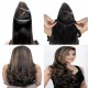 KIS Beautiful Ex-11 Curly Clip-in HAIR EXTENSION with natural Brown Color 100% Human hair blend  Tangle free Hair
