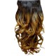 KIS Beautiful Ex-2 Curly Clip-in HAIR EXTENSION with natural Ombre Color 100% Human hair blend  Tangle free Hair