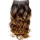 KIS Beautiful Ex-3 Curly Clip-in HAIR EXTENSION with natural Ombre Color 100% Human hair blend  Tangle free Hair