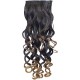 Kis Beautiful Ex-8 Curly Clip-in Hair Extension With Omber Gold Color 100% Human Hair Blend  Tangle Free Hair