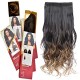 Kis Beautiful Nk-53 Curly Clip-in Hair Extension With Omber Gold Color 100% Human Hair Blend  Tangle Free Hair
