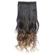 Kis Beautiful Nk-53 Curly Clip-in Hair Extension With Omber Gold Color 100% Human Hair Blend  Tangle Free Hair