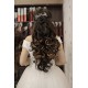 Kis Beautiful Ex-14 Curly Clip-in Hair Extension With Omber Gold Color. 100% Human Hair Blend  Tangle Free Hair