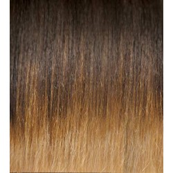 Kis Beautiful Ex-14 Curly Clip-in Hair Extension With Omber Gold Color. 100% Human Hair Blend  Tangle Free Hair