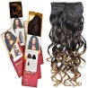 Kis Beautiful Nk-51 Curly Clip-in Hair Extension With Omber Gold Color 100% Human Hair Blend  Tangle Free Hair