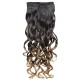 Kis Beautiful Nk-51 Curly Clip-in Hair Extension With Omber Gold Color 100% Human Hair Blend  Tangle Free Hair