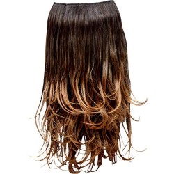Kis Beautiful Ex-10 Curly Clip-in Hair Extension With Omber Gold Color 100% Human Hair Blend  Tangle Free Hair