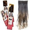 Kis Beautiful Ex-15 Curly Clip-in Hair Extension With Omber Gold Color 100% Human Hair Blend Tangle Free Hair