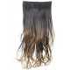 Kis Beautiful Ex-15 Curly Clip-in Hair Extension With Omber Gold Color 100% Human Hair Blend Tangle Free Hair