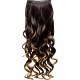 Kis Beautiful Ex-6 Curly Clip-in Hair Extension With Omber Gold Color 100% Human Hair Blend  Tangle Free Hair