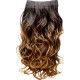 Kis Beautiful Ex-4 Curly Clip-in Hair Extension With Omber Gold Color 100% Human Hair Blend  Tangle Free Hair