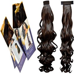 Kis Beautiful So3 Snapon Ponytail/hair Extension (2 In 1) With Natural Brown Color 100% Human Hair Blend  Tangle Free Hair