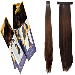 Kis Beautiful So1 Snapon Ponytail/hair Extension (2 In 1) With Natural Brown Color 100% Human Hair Blend  Tangle Free Hair