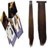 Kis Beautiful So1 Snapon Ponytail/hair Extension (2 In 1) With Natural Brown Color 100% Human Hair Blend  Tangle Free Hair