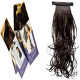 Kis Beautiful So4 Snapon Ponytail/hair Extension (2 In 1) With Natural Brown Color 100% Human Hair Blend  Tangle Free Hair